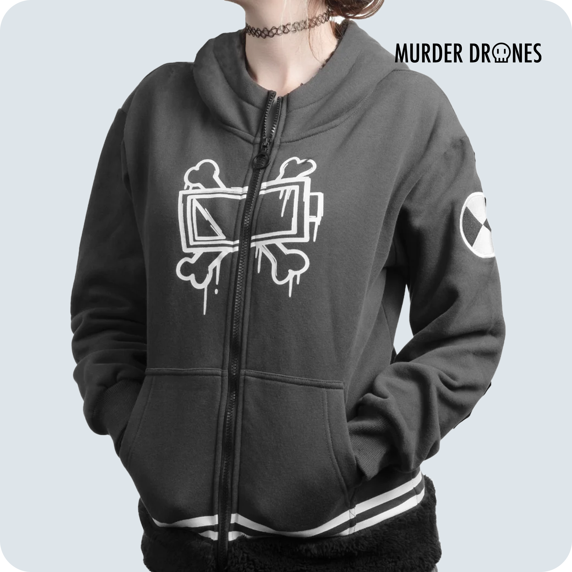 Edgy Unisex Cotton-Polyester Jacket | Uzi Style