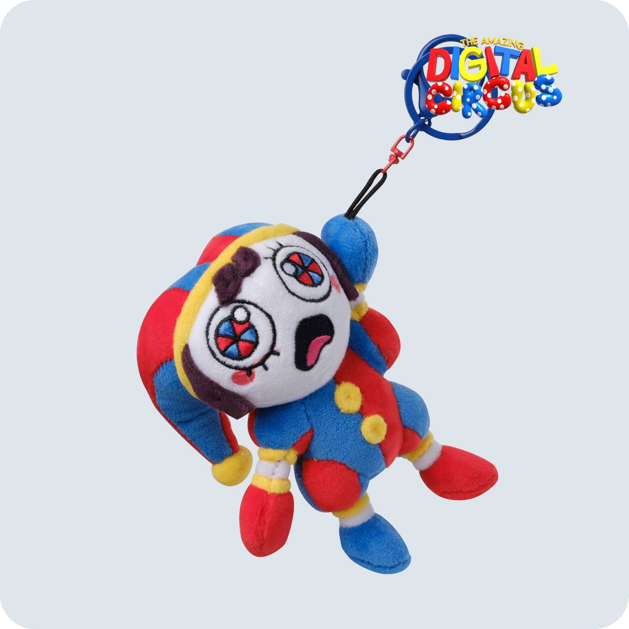 Pomni Plush Keychain with Zinc Alloy Clip | Mosspuppie Design