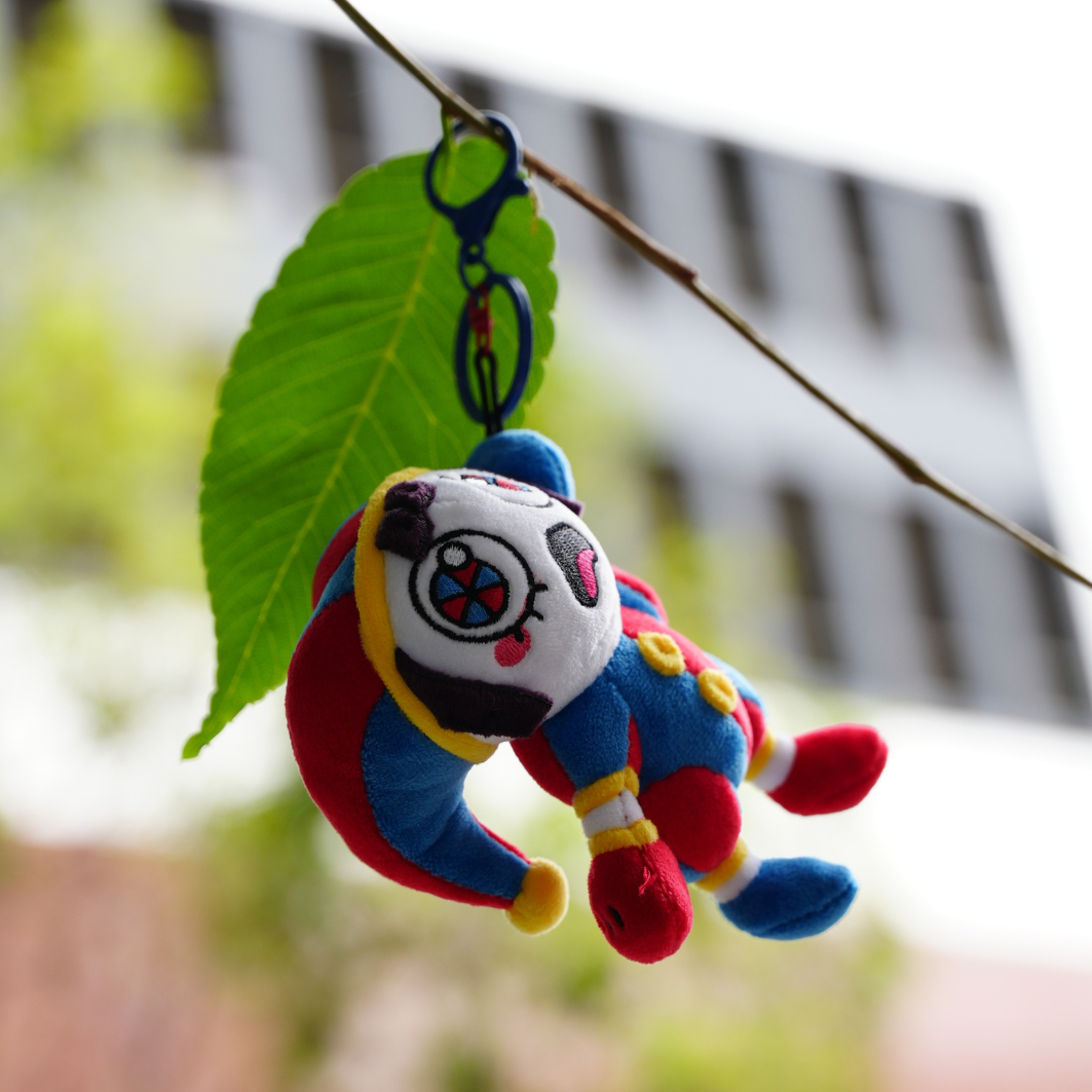 Pomni Plush Keychain with Zinc Alloy Clip | Mosspuppie Design