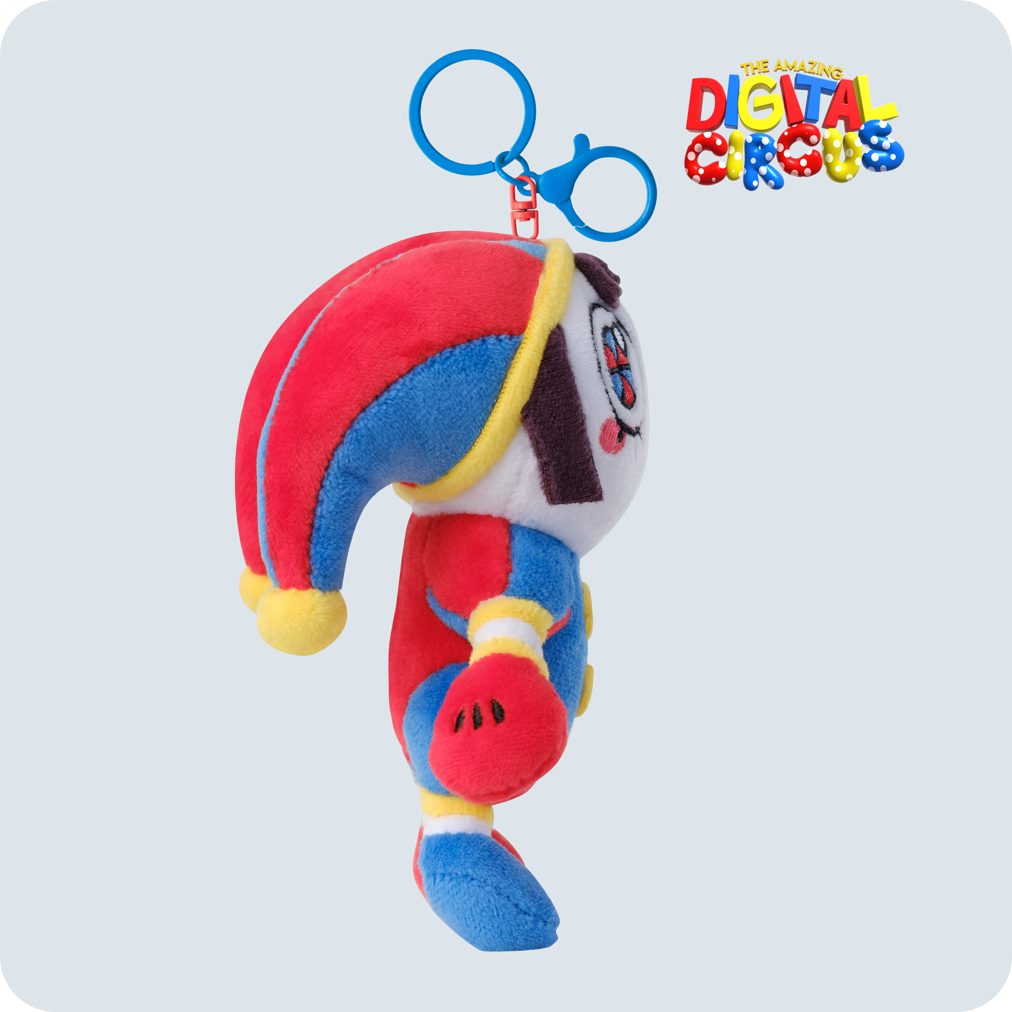 Pomni Plush Keychain with Zinc Alloy Clip | Mosspuppie Design