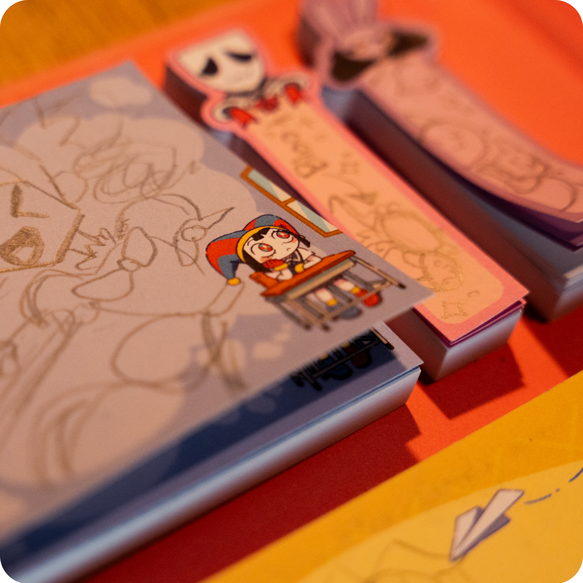 Digital Circus Anime Stationery Set with Memopads & Stickers | Angelica Zhang